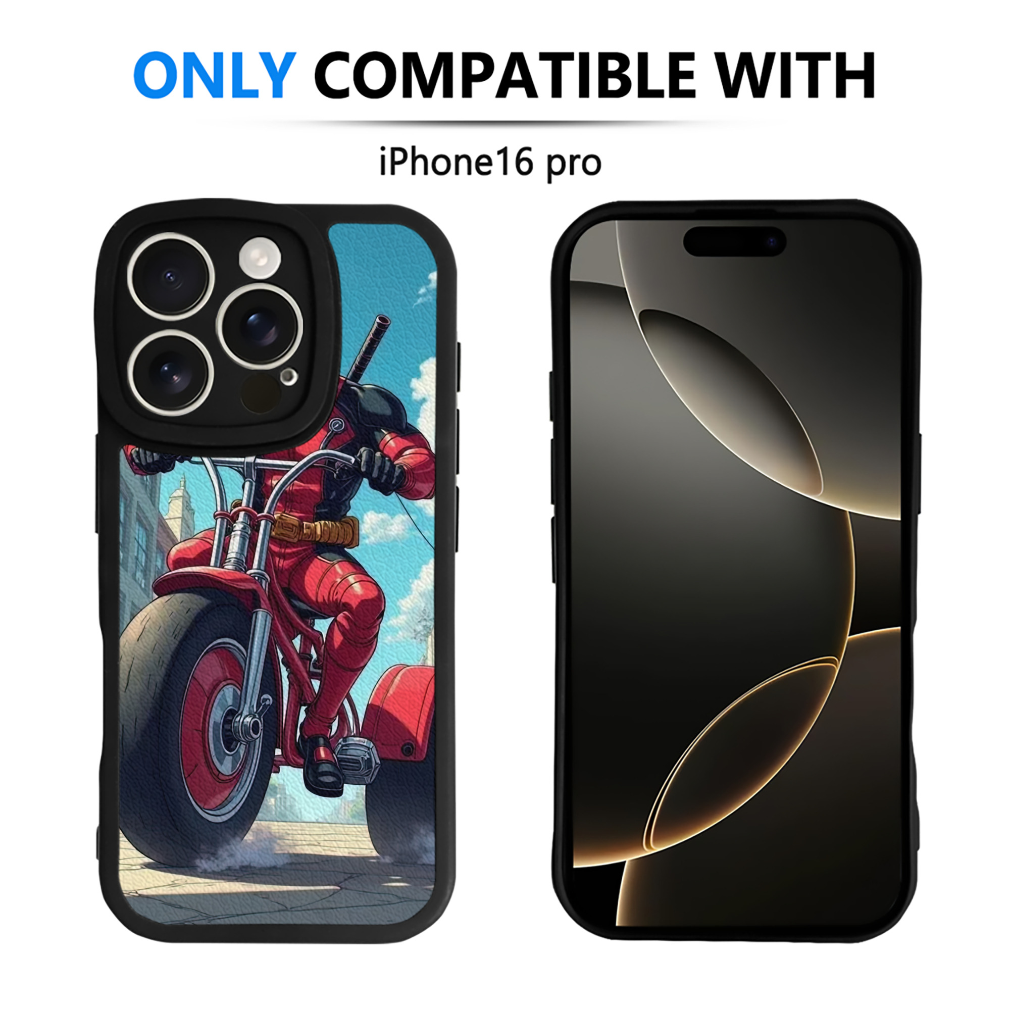 （画像用） Deadpool デッドプール 【iPhone 16シリーズ対応】シリコンスマホケース（レザー調） 材質：シリコン